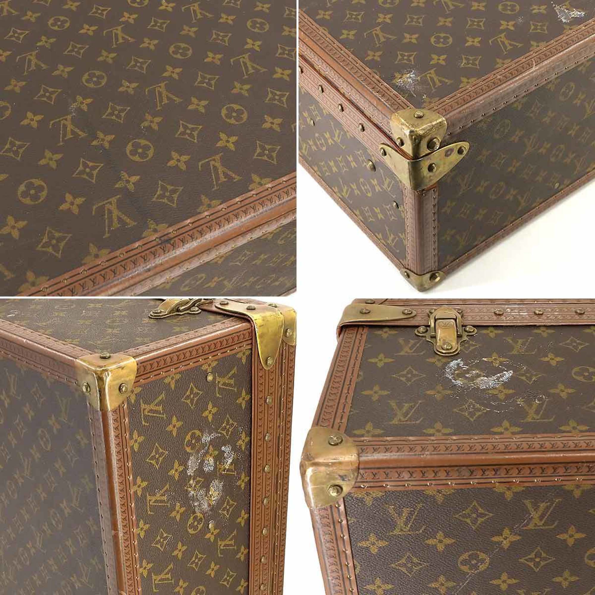 Louis Vuitton LOUIS VUITTON Monogram Alzer 75 Trunk Case Bag Brown M21225