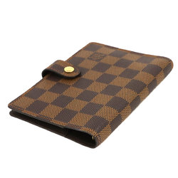Louis Vuitton Damier Agenda PM Notebook Cover Ebene Brown R20700 Gold Hardware