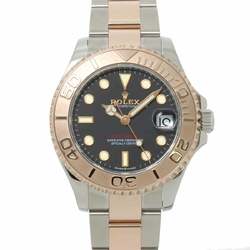 ROLEX Yacht Master Combi 268621 Random Number Roulette Date Boys Watch Black Dial K18PG Automatic Winding
