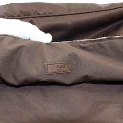 Hermes Bolide Pouch 30 Cotton Canvas Leather Brown Silver Hardware