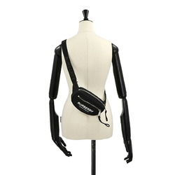 Burberry Body Bag Waist Pouch Nylon Black Silver Metal Fittings 8021091