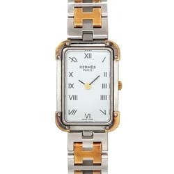 Hermes Croisiere Combi CR1 220 Women's Watch White Quartz