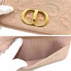 Christian Dior Caro Small Chain Shoulder Bag Leather Pink