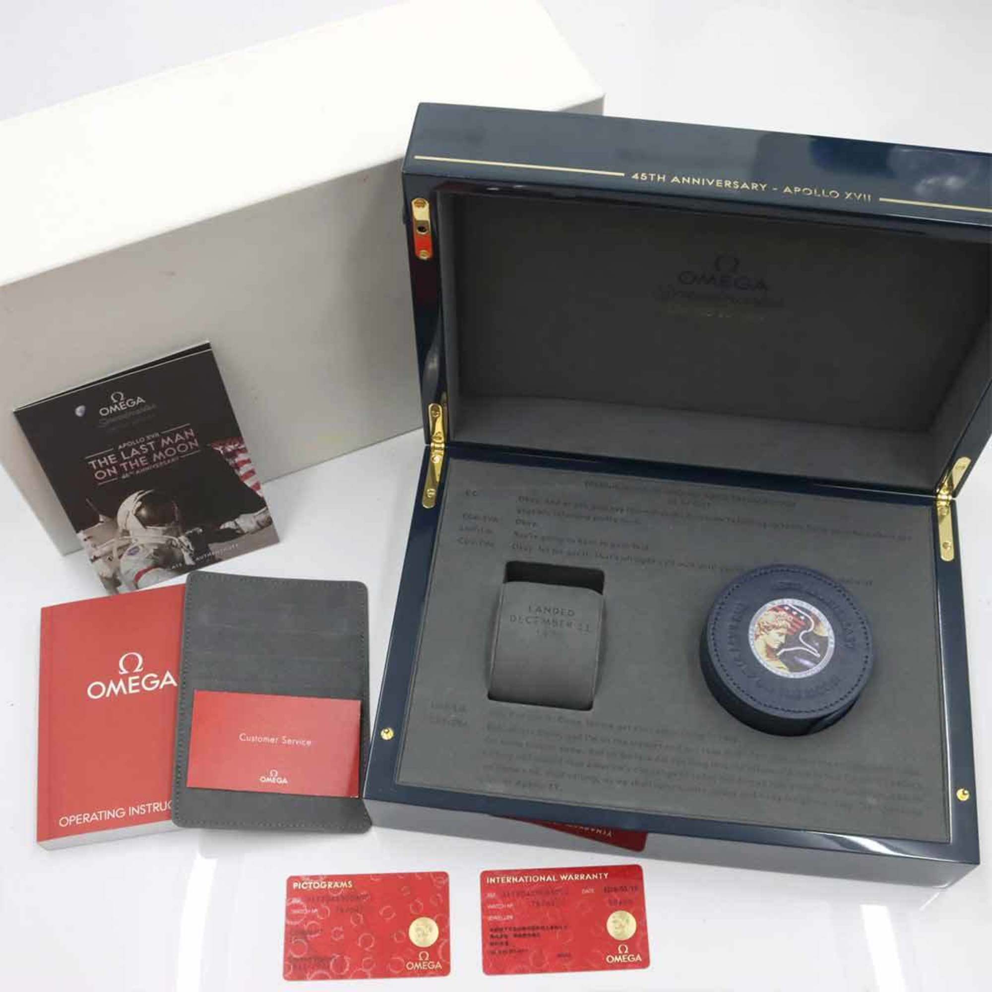 OMEGA Speedmaster Moonwatch 311 30 42 03 001 Apollo 17 45th Anniversary Limited Edition 1972 Men's Watch Manual Winding