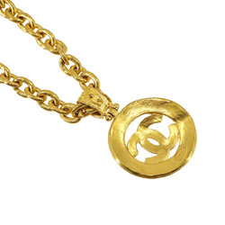 CHANEL Coco Mark Long Necklace Gold 94A