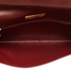 Cartier Must Line Clutch Bag Second Wine Red Bordeaux Leather Women's CARTIER