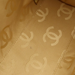 CHANEL Wild Stitch Coco Mark Shoulder Bag Chain Leather Beige A20663