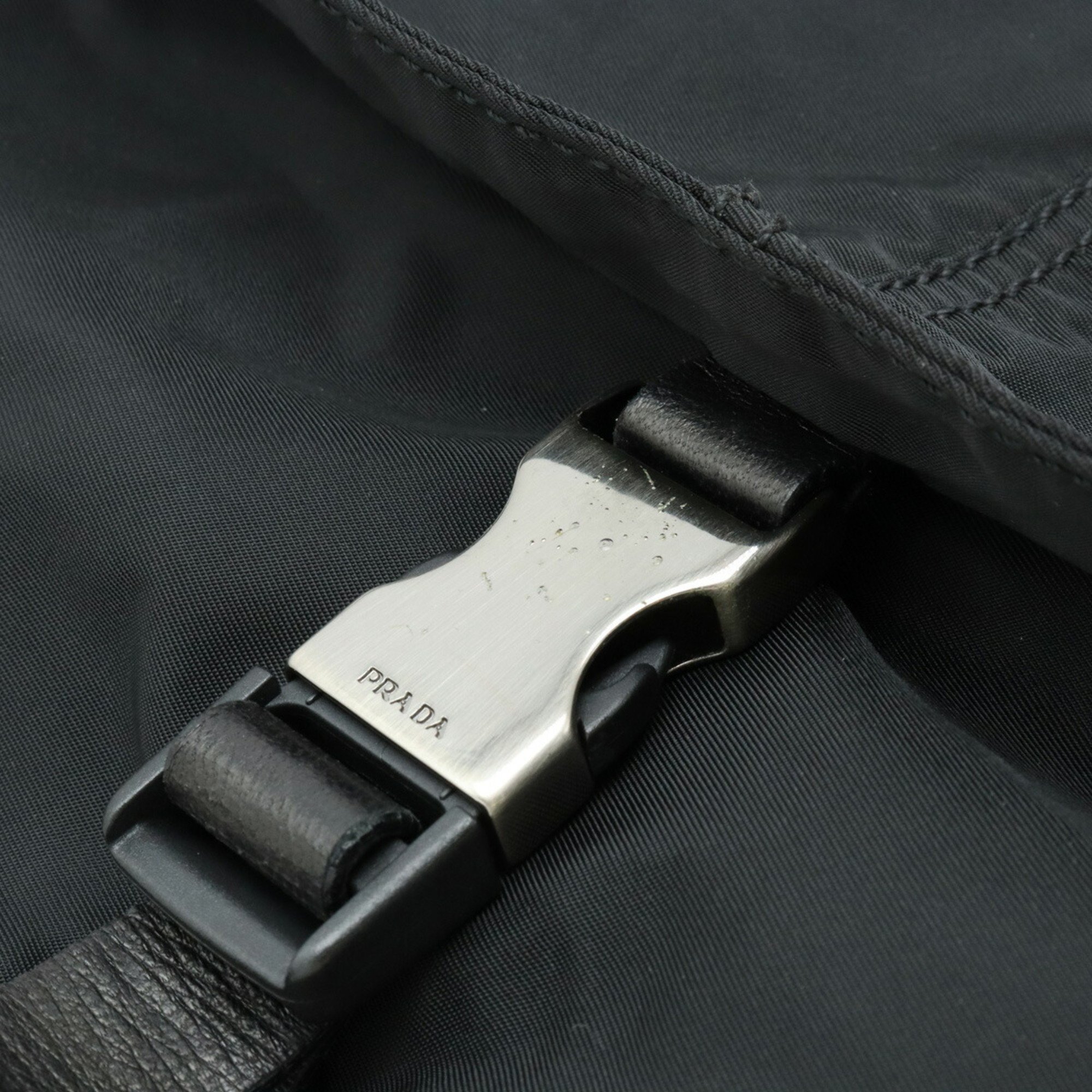 PRADA Prada Shoulder Bag Nylon Leather NERO Black Purchased at an overseas duty-free shop VA0144