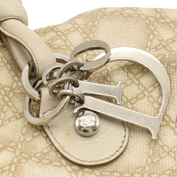 Christian Dior Cannage Pana handbag Boston bag canvas leather beige