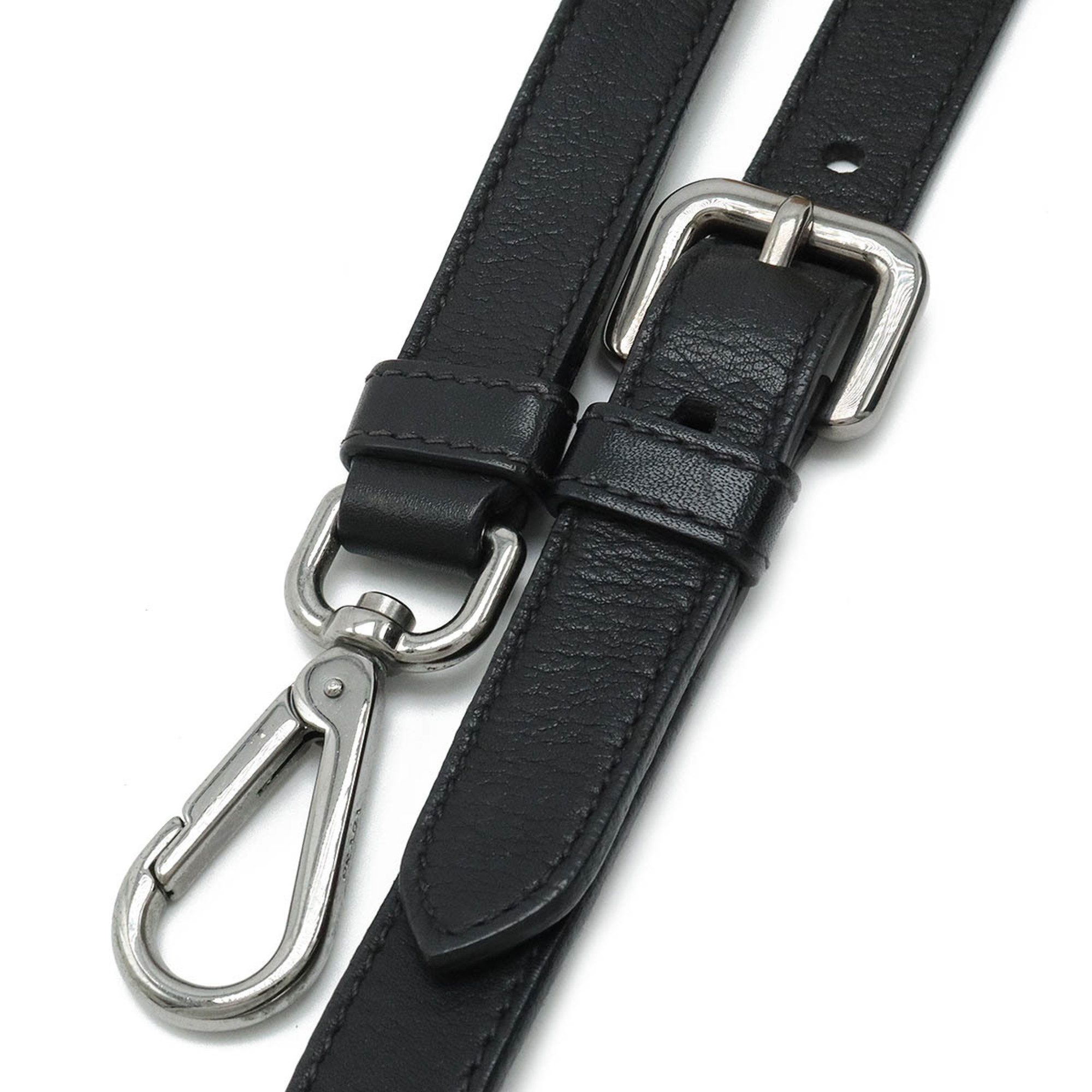PRADA Prada Tote Bag Shoulder Nylon Leather NERO Black BN1831