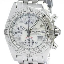 Polished BREITLING Chrono Cockpit Steel Automatic Mens Watch A13358 BF570443