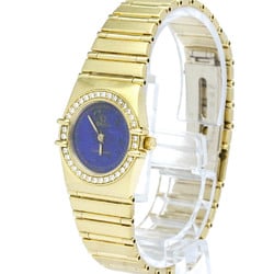 OMEGA Constellation Diamond Lapis Lazuli 18K Gold Ladies Watch 895.1081 BF570014