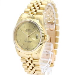 Polished ROLEX Datejust T Serial 18K Gold Automatic Mens Watch 16238 BF563979