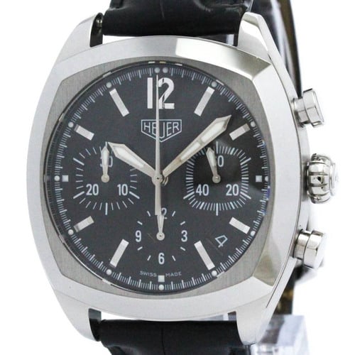 Polished TAG HEUER Monza Chronograph Steel Automatic Mens Watch CR2110 BF568307