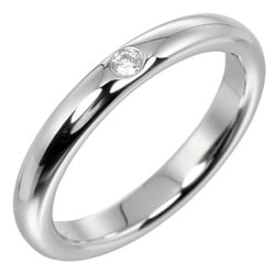 Tiffany & Co. Stacking Band Size 7 Ring, Pt950 Platinum, 1P Diamond, Approx. 4.76g I132124003