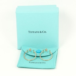 Tiffany & Co. T Hoop Medium Earrings, K18 PG Pink Gold, Approx. 4.72g I112223161