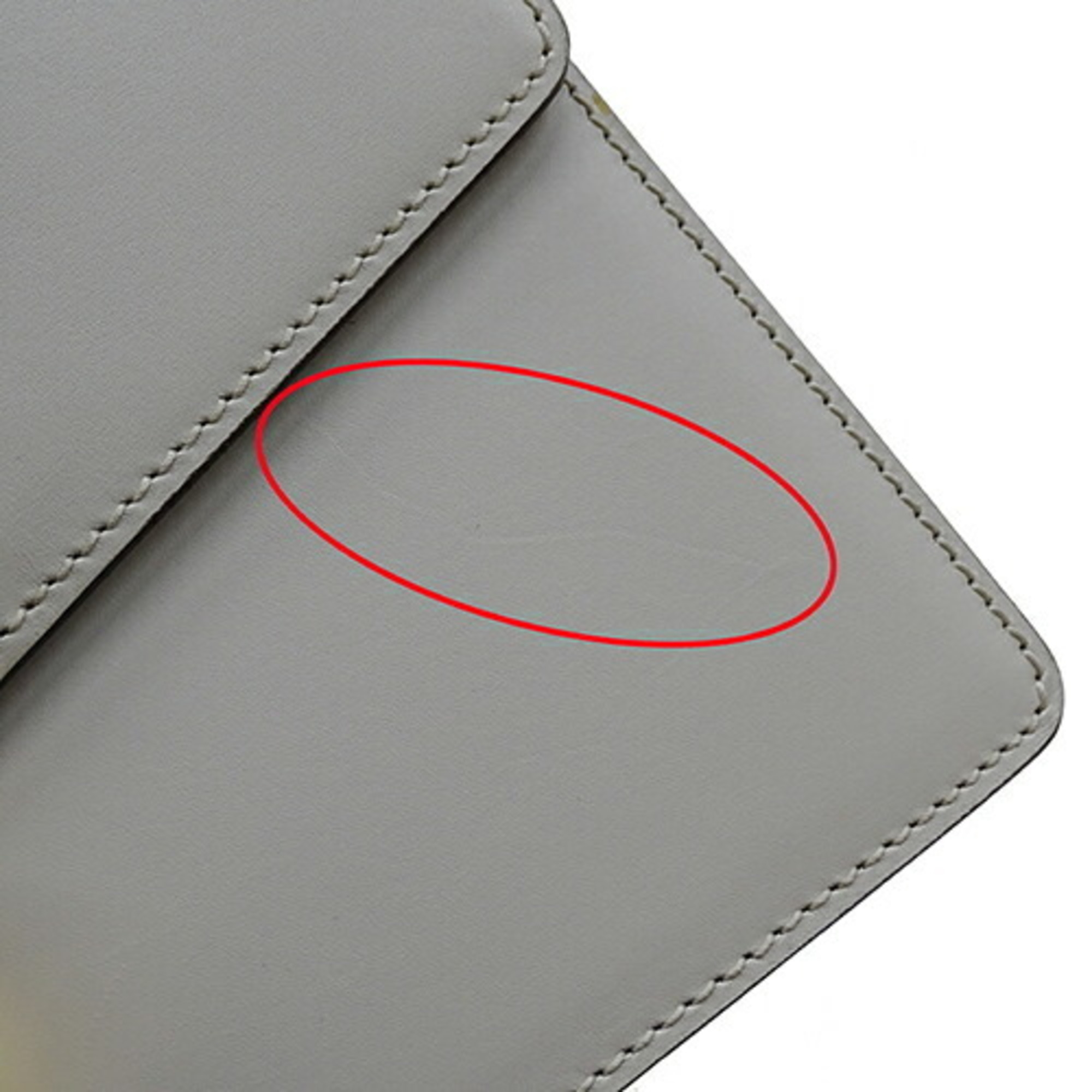 GUCCI Women's Shoulder Bag Leather Sylvie White 421882 Ribbon