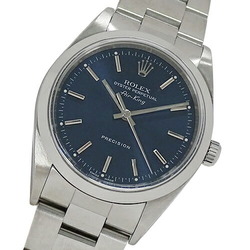 Rolex ROLEX Air King 14000 P series watch for men, automatic, AT, stainless steel, SS, silver, blue bar, polished