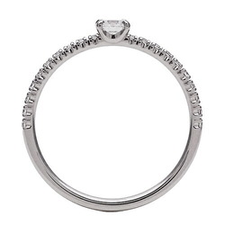 Cartier ring for women, diamond, PT950 platinum, Etincel de solitaire ring, #50, size 10, polished
