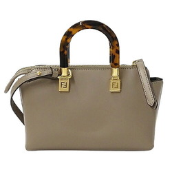 FENDI Bag Women's Handbag Shoulder 2way Leather By the Way Greige 8BS067 Beige Compact Micro