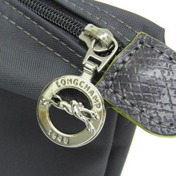 Longchamp Le Pliage Club 1621 619 300 Women's Nylon,Leather Folding Bag,Handbag Gray