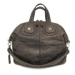 Givenchy Nightingale Women's Leather,Suede Handbag,Shoulder Bag Dark Brown