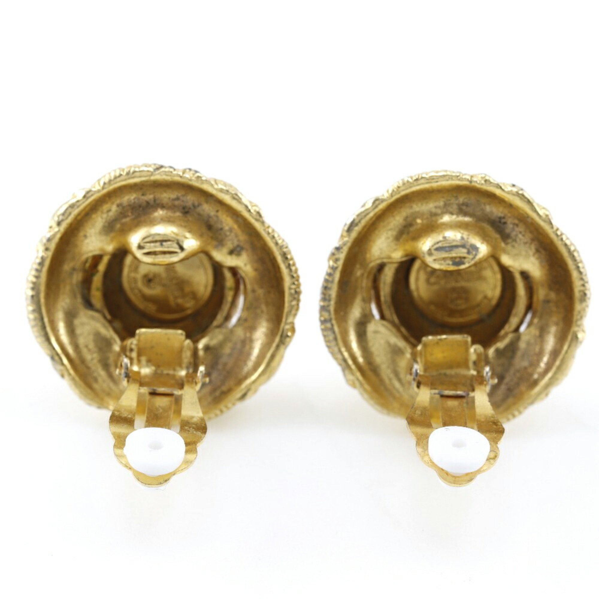 CHANEL Earrings, Gold Plated, Approx. 30.2g, Women's, I131824028