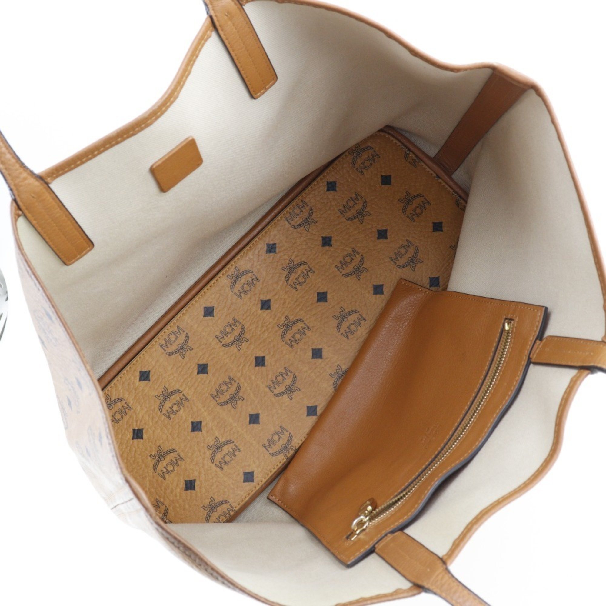 MCM Tote Bag Monogram Canvas Unisex I131824010