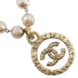 Chanel CHANEL Lava Necklace Gold Plated x Fake Pearl 1993 93A Approx. 109.3g lava Women's I111624074