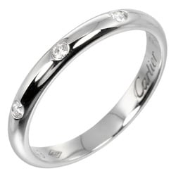 Cartier 1895 Wedding Ring Size 8, Pt950 Platinum, 3P, Diamond, Approx. 2.66g I132124008