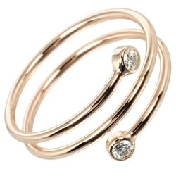 Tiffany & Co. Hoop 3-row size 10.5 ring, K18 PG pink gold, 2P diamond, approx. 2.26g I132124026
