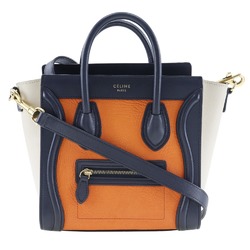 CELINE Shoulder Bag Calfskin 2way Luggage Nano Shopper Women's I131824013