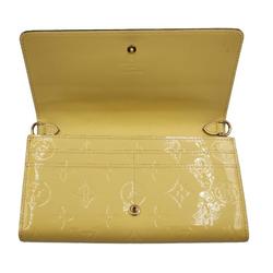 LOUIS VUITTON Vernis Portefeuille Sarah Chain Long Wallet for Women, Wallet, Citrine, M90149