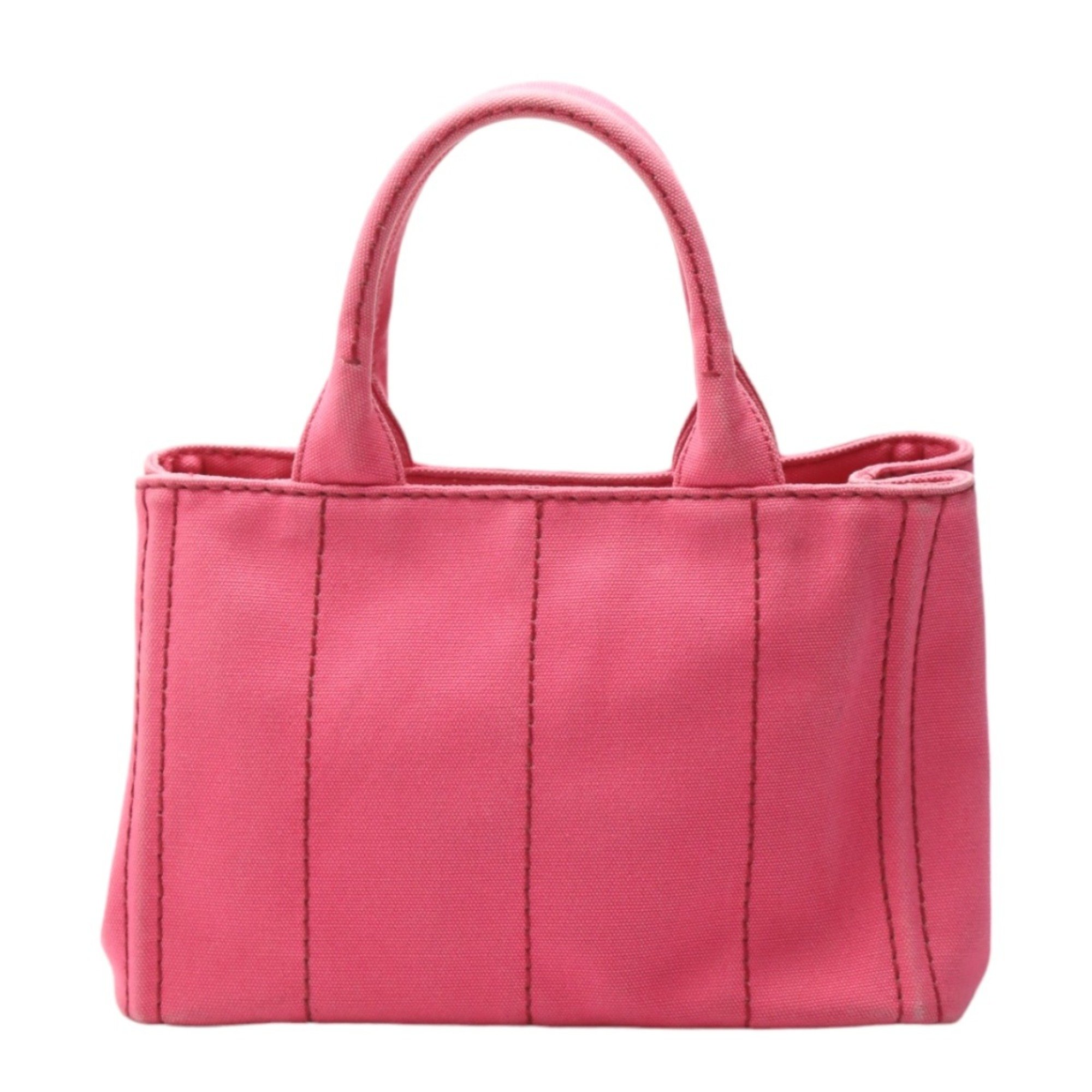 PRADA Bag Cotton Canvas Canapa 1BG439 Pink