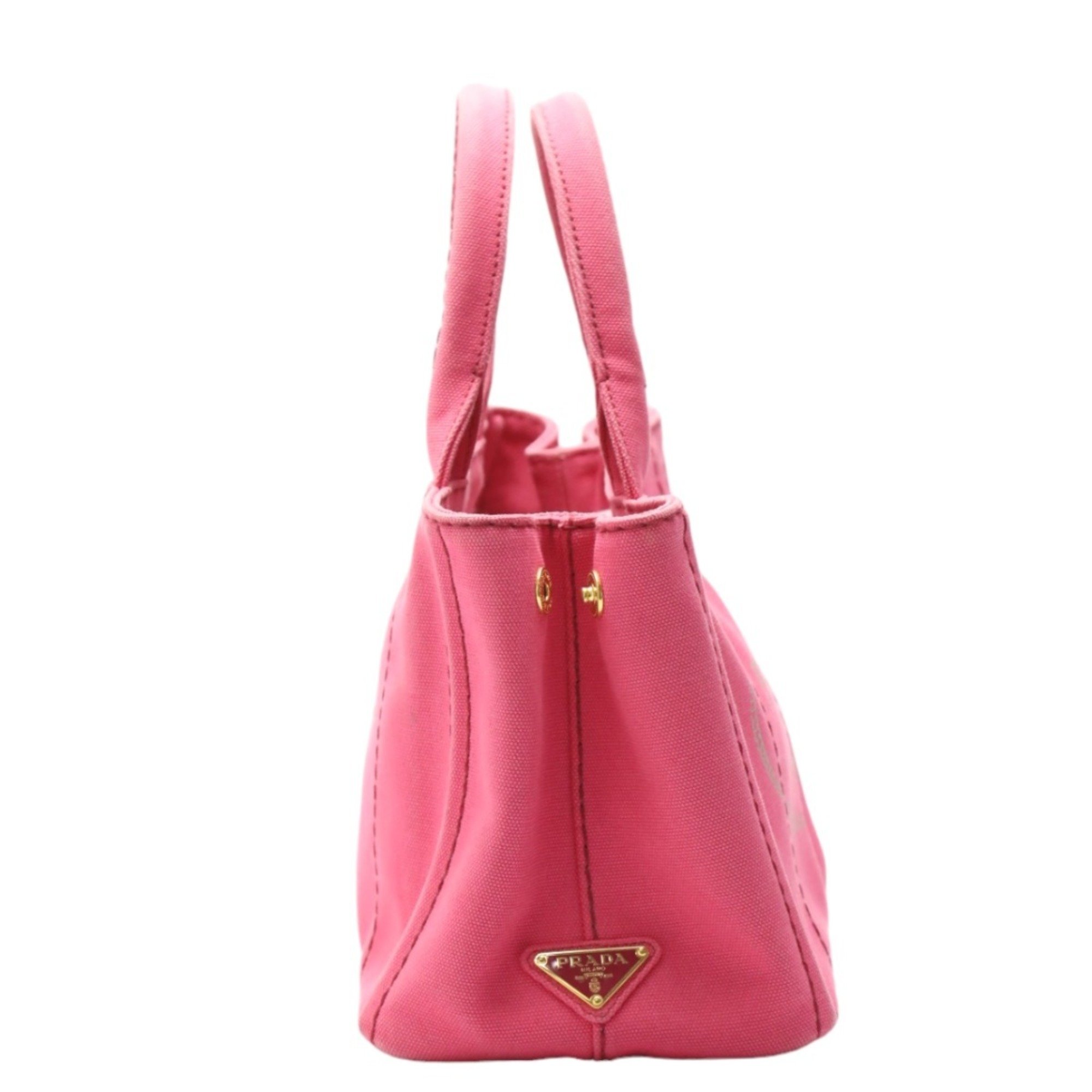 PRADA Bag Cotton Canvas Canapa 1BG439 Pink