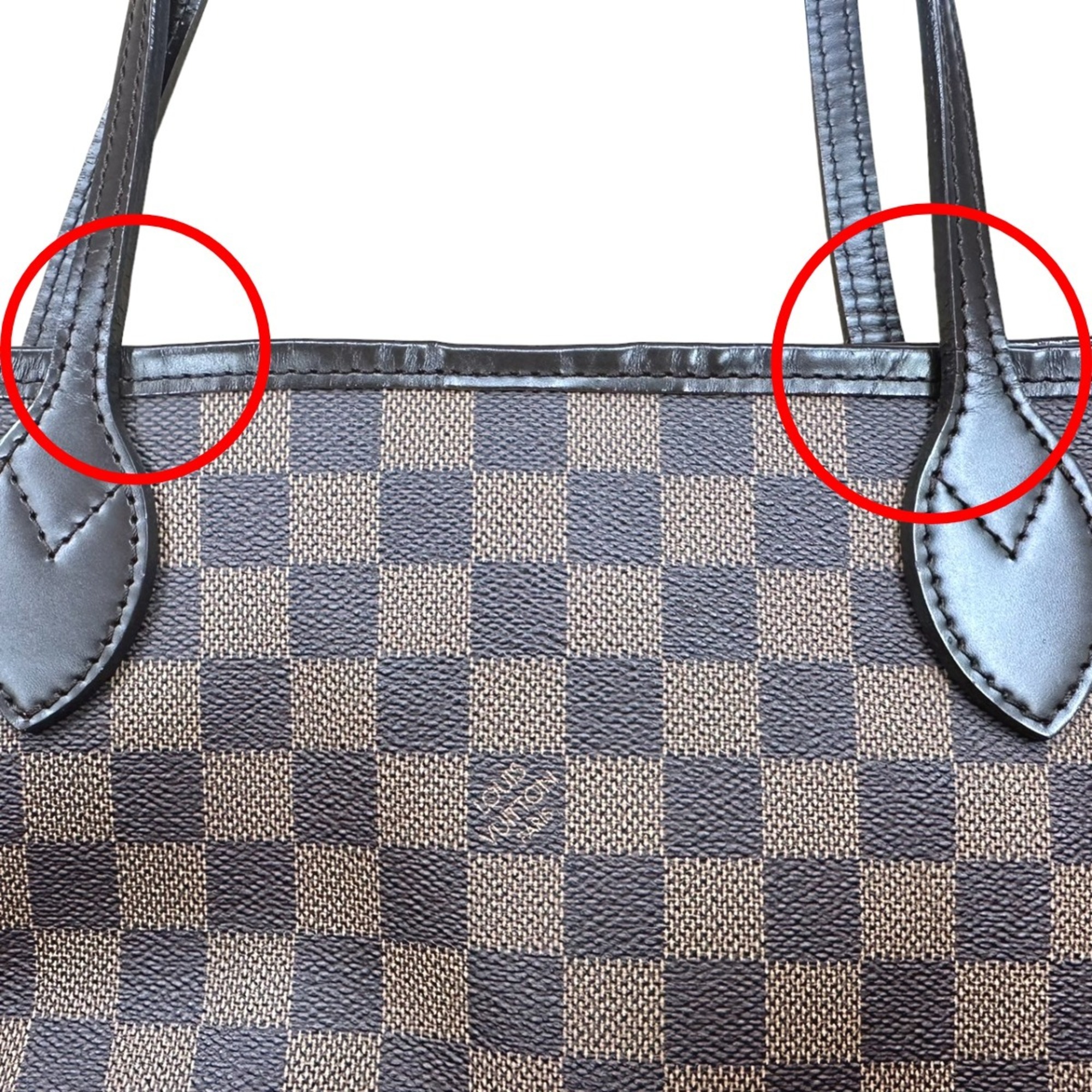 Louis Vuitton LOUIS VUITTON Tote Bag Neverfull MM Damier Canvas N41358 Brown LV