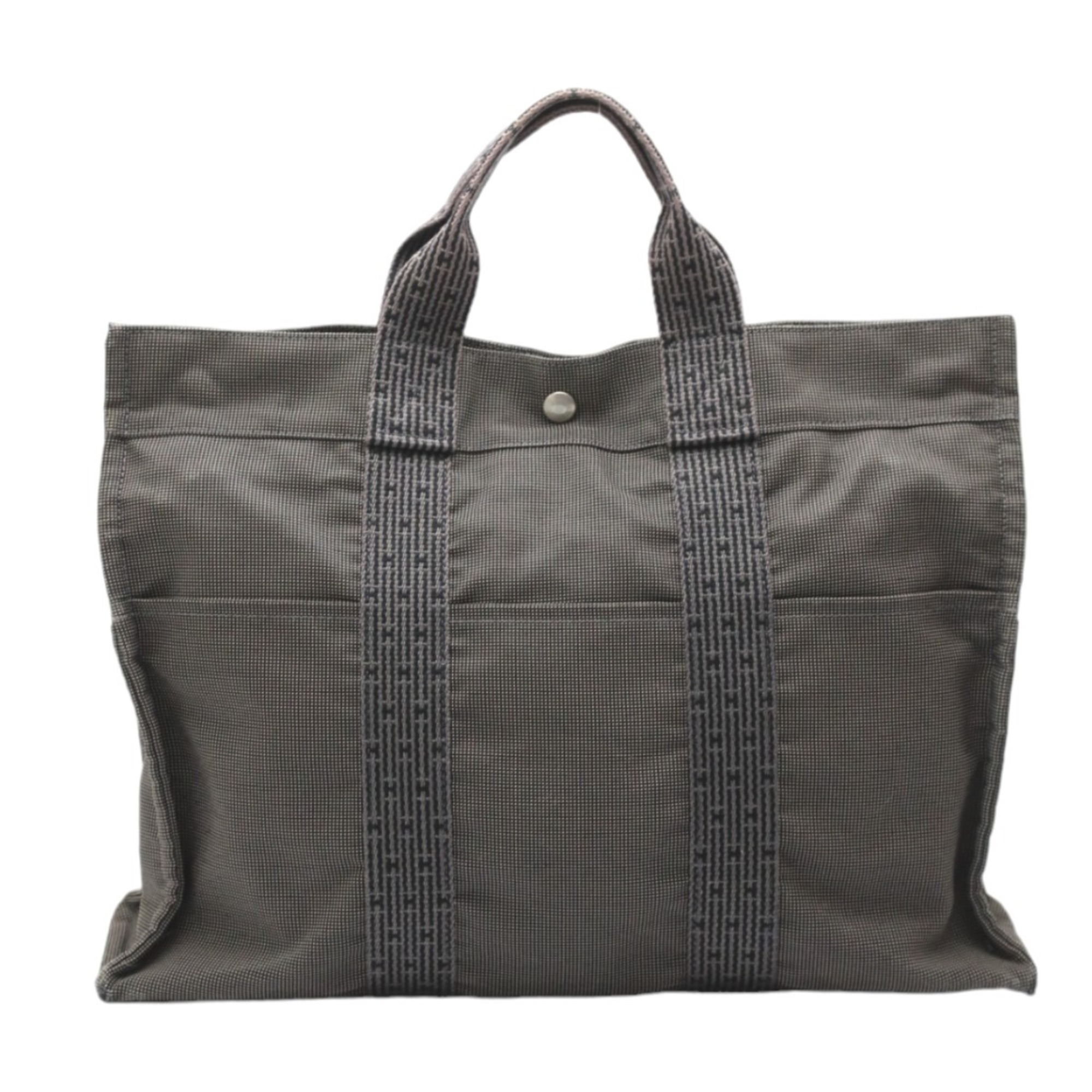 Hermes HERMES Bag Air Line Canvas Tote MM Grey