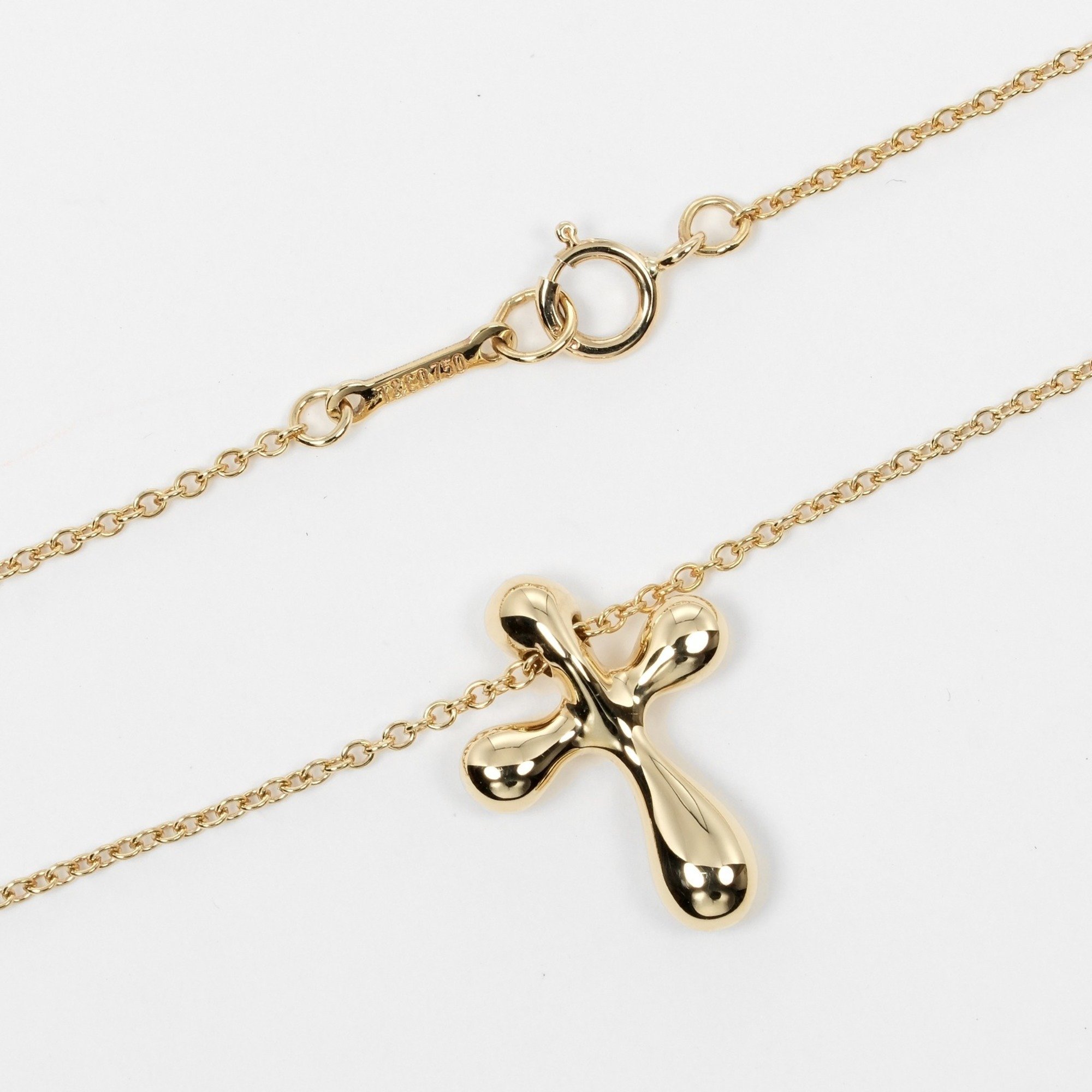 Tiffany & Co. Small Cross Necklace, 18K Yellow Gold, approx. 3.71g, I132124041