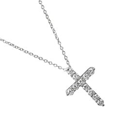 Tiffany & Co. Small Cross Necklace Pt950 Platinum Diamond Approx. 3.83g I132124046