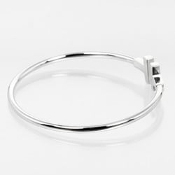 Tiffany & Co. T-Wire Bracelet, Medium Size, 16cm Arm Circumference, K18 WG White Gold, Diamond, Approx. 8.75g, I132124051
