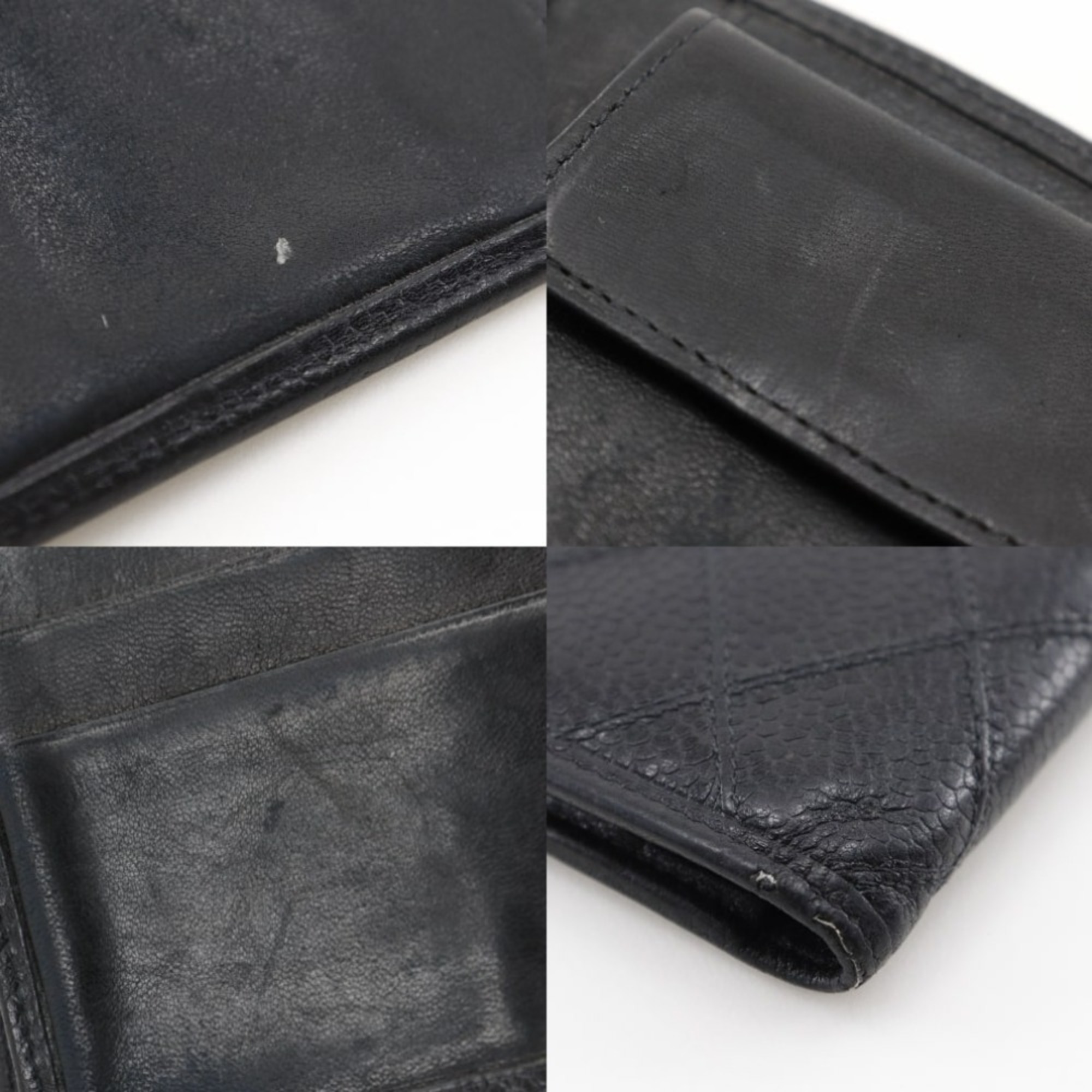 CHANEL Bi-fold Wallet Caviar Skin Women's I131824084