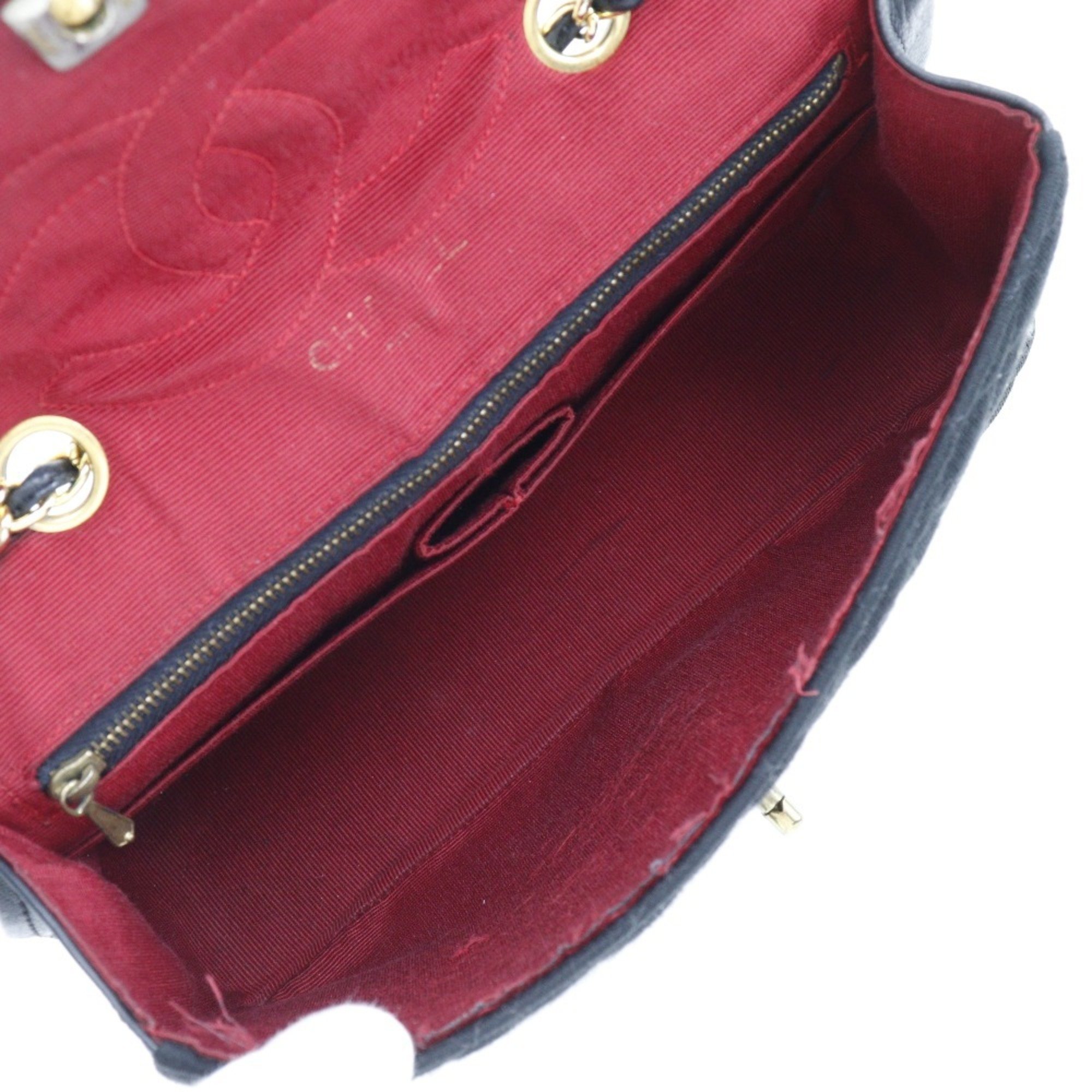 CHANEL Chain Shoulder Bag Canvas 2way A5 Turnlock ChainShoulder Women's I131824022