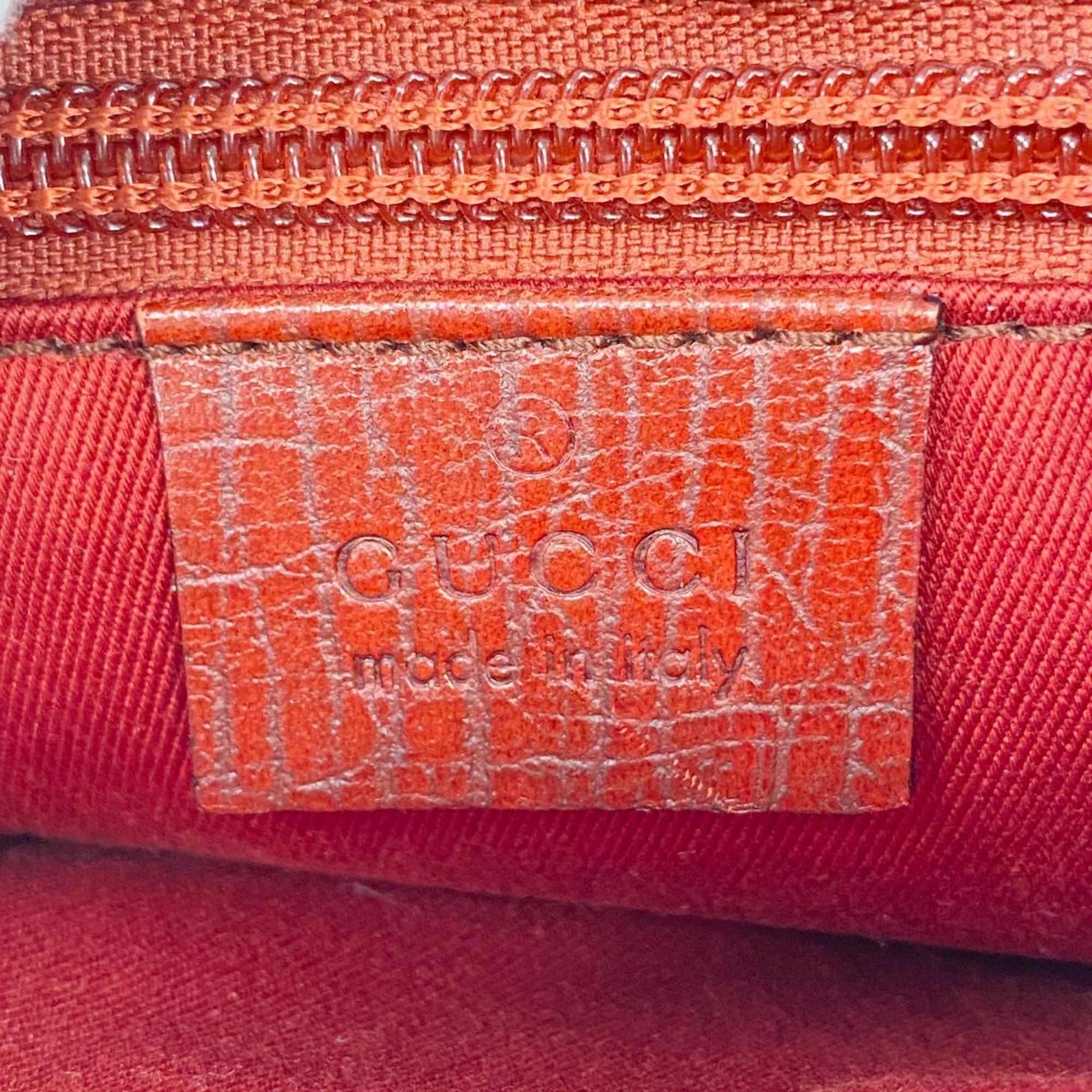 Gucci Handbag GG Supreme 114599 Beige Red Women's