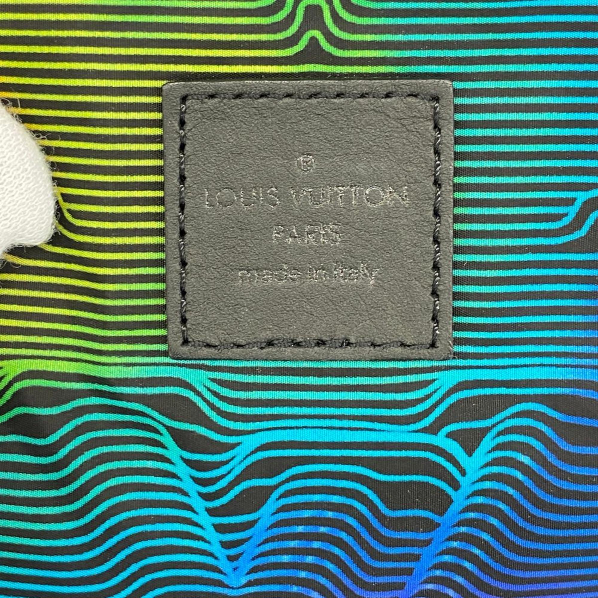 Louis Vuitton Phone Pouch 3D Monogram LouisVuitton2054 Double M80141 Black Men's