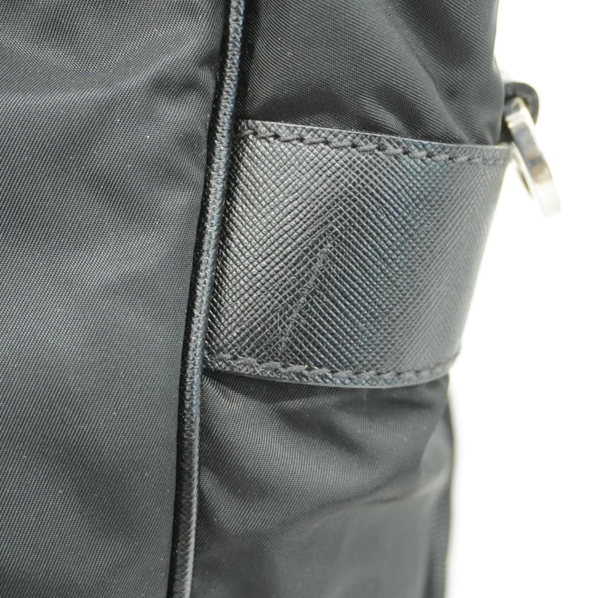 Prada handbag nylon black for men and women
