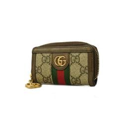 Gucci Wallet/Coin Case Ophidia 523157 Leather Brown Beige Men's Women's
