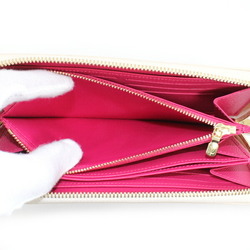 Louis Vuitton Long Wallet Damier Azur Giraffe Bag Round Zippy N60058 Women's Pink Zip LOUIS VUITTON T3944