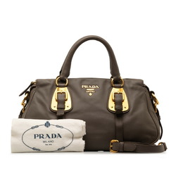 Prada Handbag Shoulder Bag BN1904 Greige Leather Women's PRADA