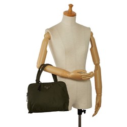 Prada handbag khaki nylon women's PRADA