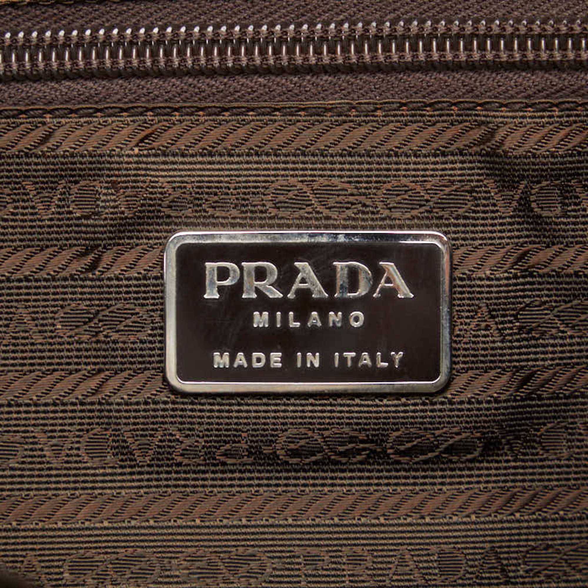 Prada handbag khaki nylon women's PRADA